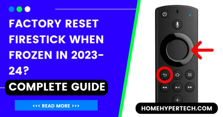 How To Factory Reset Firestick When Frozen